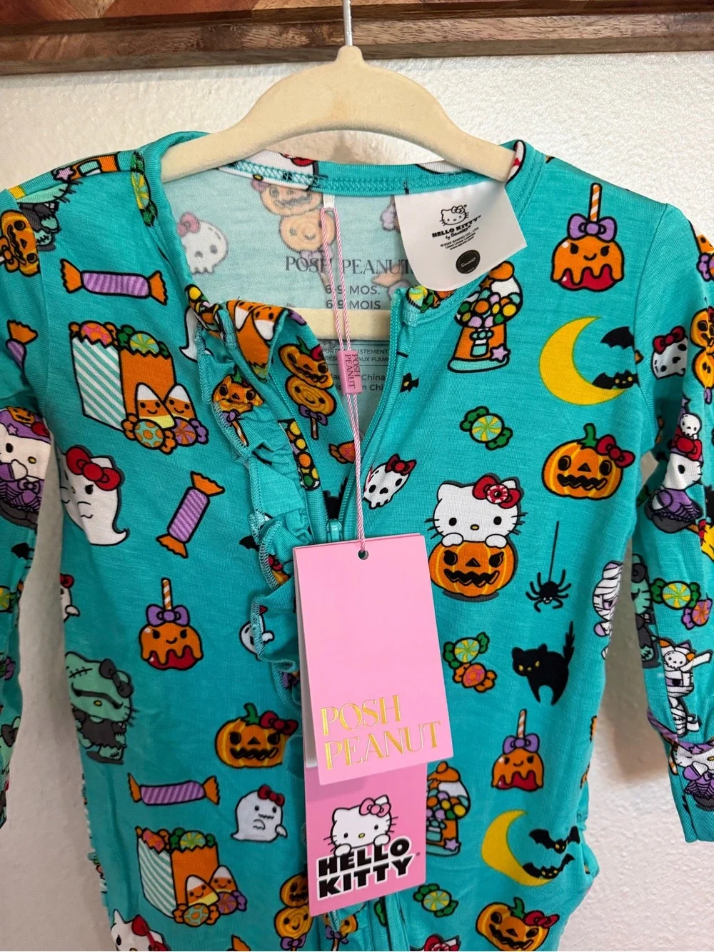Posh Peanut x Hello Kitty Halloween Footie Baby 6-9m